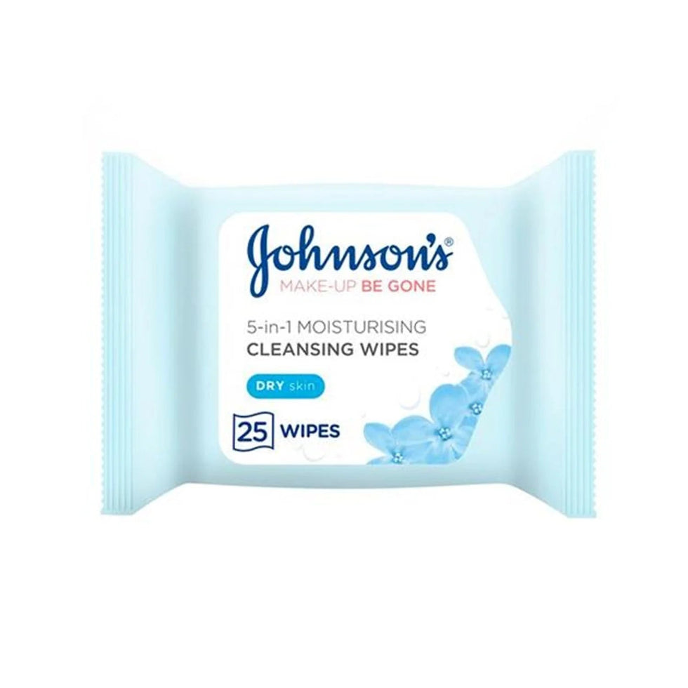 johnsons 5 in 1 moisturising cleansing wipes 25s for gentle cleaning soft hydrated fresh baby skin travel friendly