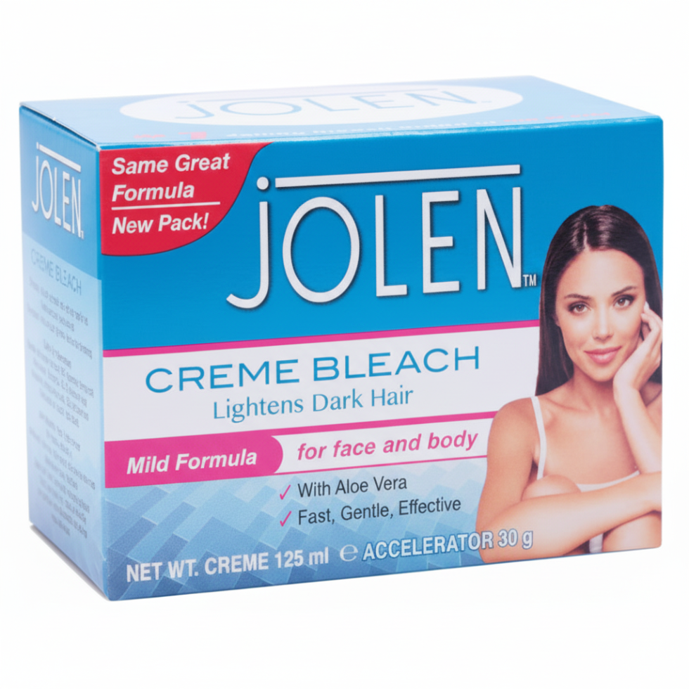 Jolen Creme Bleach Mild Formula 125ml face and body hair lightener