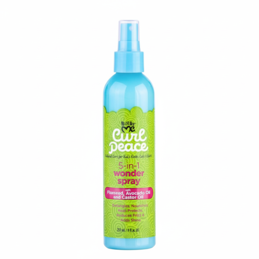 Just For Me Curl Peace 5 in 1 wonder spray 237ml leave in curl care for detangling moisturizing and frizz control curls