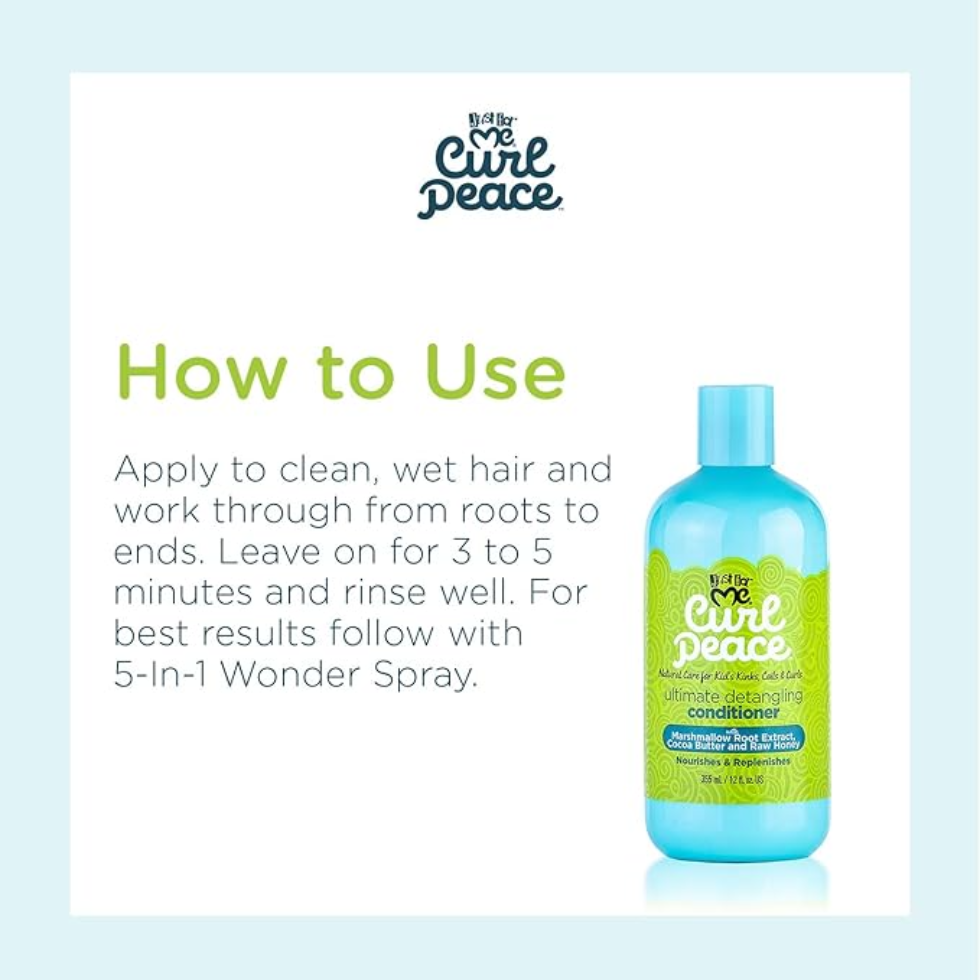 Just For Me Curl Peace ultimate detangling conditioner 355ml for soft hydrated and manageable curly hair care