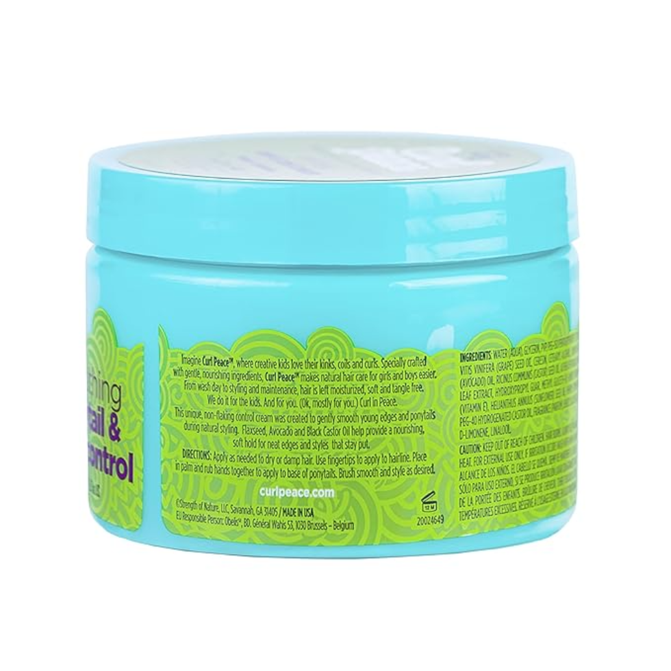Just for me curl peace edge control 156g strong hold smoothing ponytail and edge styling gel