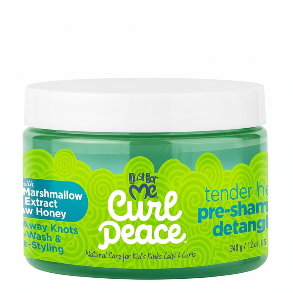 Just For Me Curl Peace tender head pre shampoo detangler 340g for easy pain free detangling and soft manageable curls