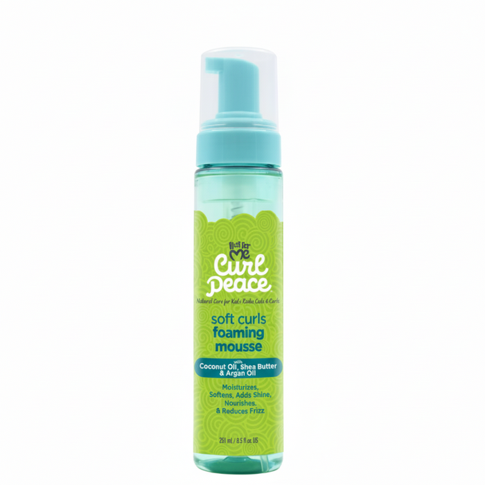 Just For Me Curl Peace soft curls foaming mousse 251ml for kids curl definition soft hold and frizz control
