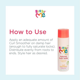 Just For Me hair milk curl smoother 236ml for frizz control curl definition and soft bouncy natural curls