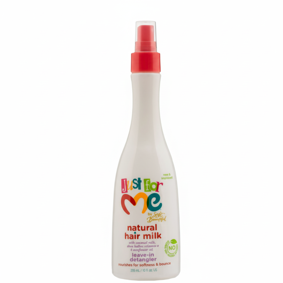 Just For Me natural hair milk leave in detangler 295ml for moisture detangling and heat protection for curls