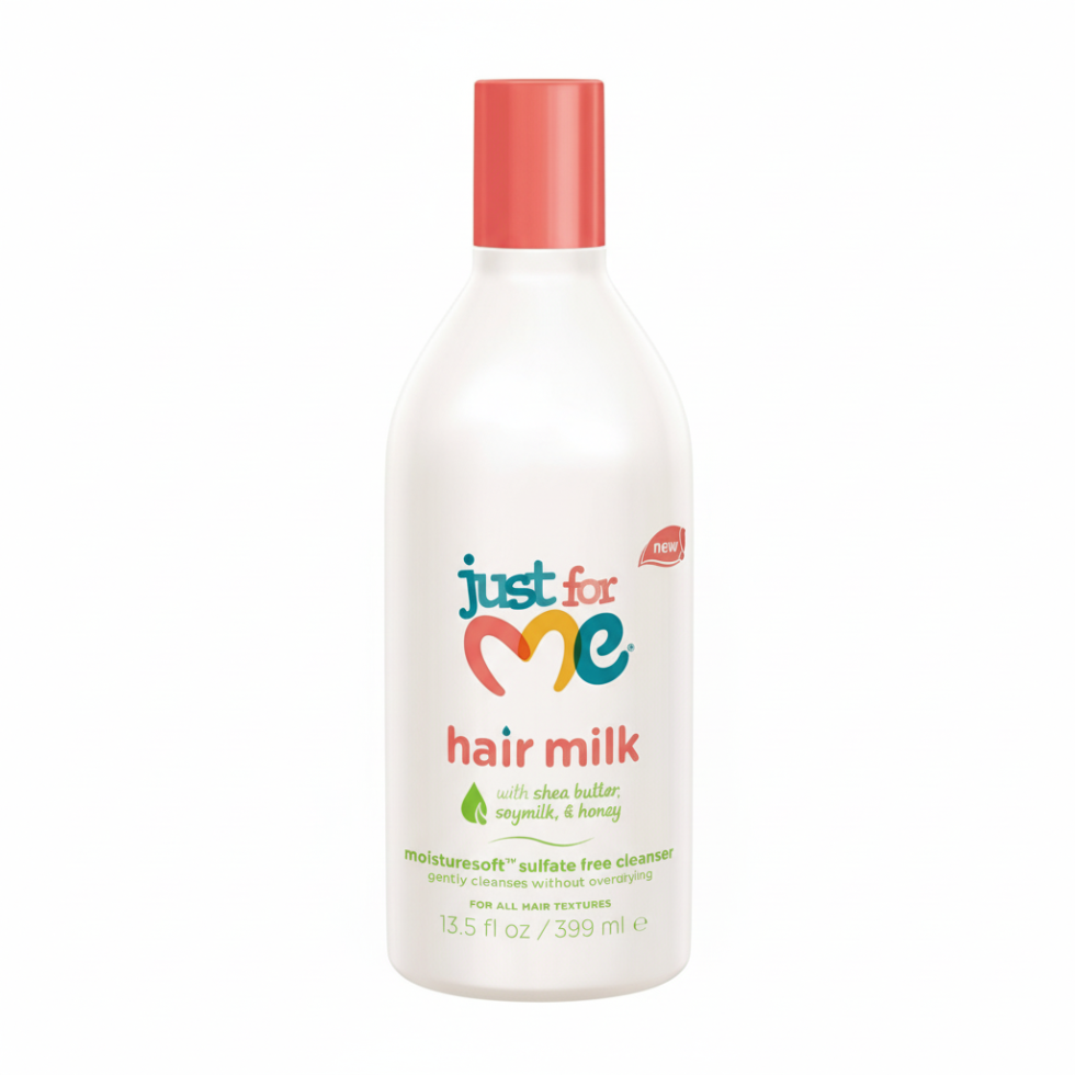 Just For Me hair milk sulfate free cleanser 399ml moisture soft wash for soft hydrated and manageable curls