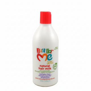 Just For Me natural hair milk sulfate free shampoo 399ml moisture cleanse for soft hydrated and manageable curls