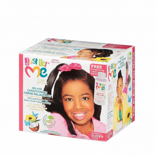 Just For Me no lye conditioning creme relaxer kit super strength for kids smooth soft manageable hair