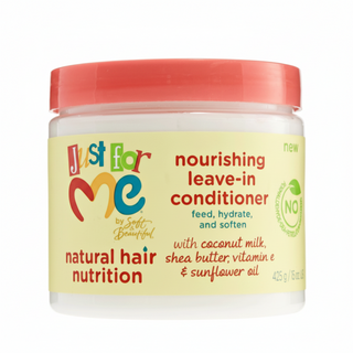 Just For Me nourishing leave in conditioner 425g for hydration detangling and soft manageable curly hair