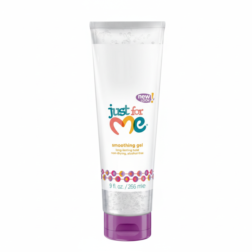 Just For Me smoothing gel 266ml alcohol free strong hold frizz control gel for sleek styles and edges