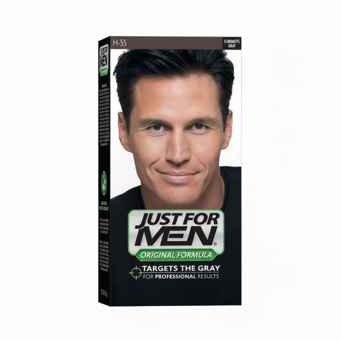Just For Men Hair Color H-55 Real Black | 5-Min Gray Coverage for Men