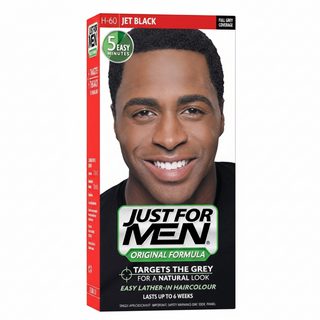 just for men hair color h60 jet black 5 minute gray coverage natural look for men