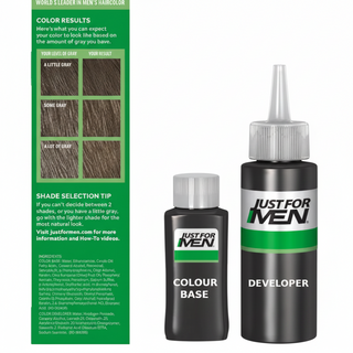 just for men medium brown h35 hair color 5 minute gray coverage natural look