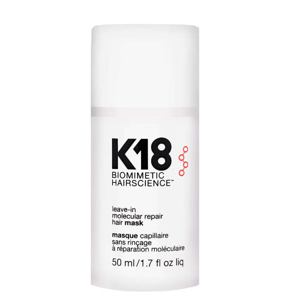 K18 leave in molecular repair hair mask 50ml for deep damage repair and hair strengthening