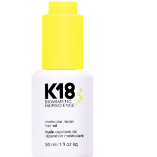 K18 molecular repair hair oil 30ml for frizz control shine and heat protection for damaged hair