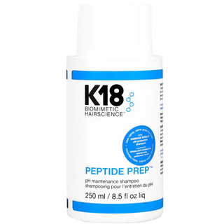 K18 damage shield pH protective shampoo 250ml gentle cleansing and strengthening hair care formula