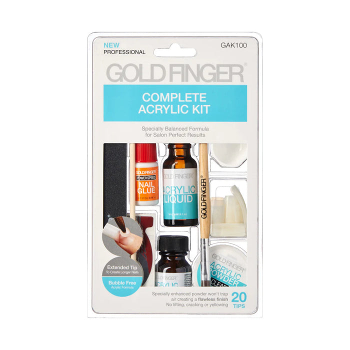 KISS Complete Acrylic Sculpture Kit for at-home nail extension and sculpting.