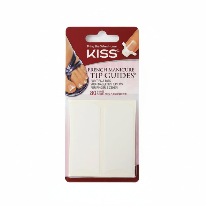 KISS French manicure tip guides kit with 80 guides and 40 tips for salon style nails