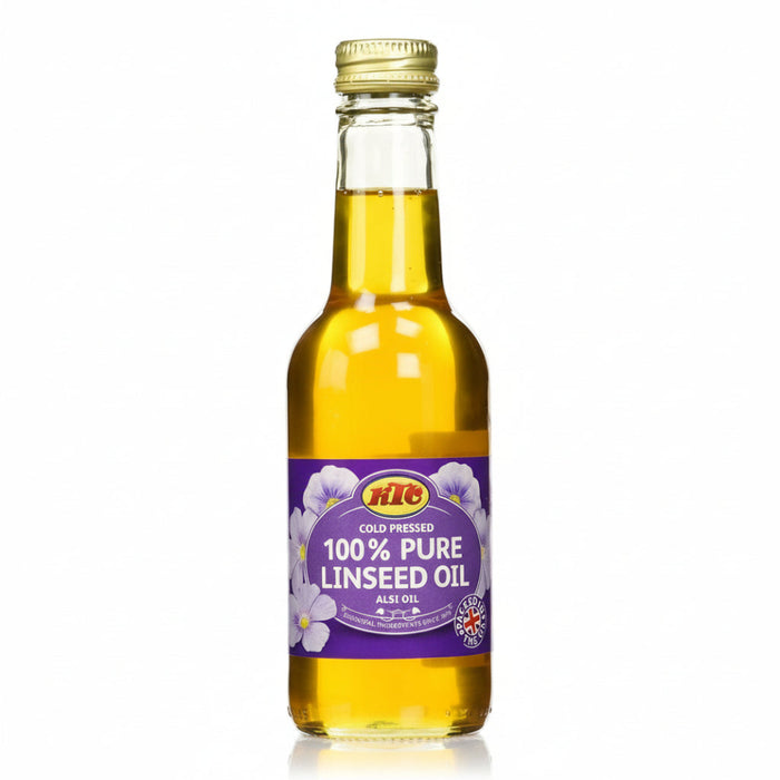 KTC cold pressed 100 percent pure linseed oil 250ml Ailsi oil for natural hair skin and wellness care