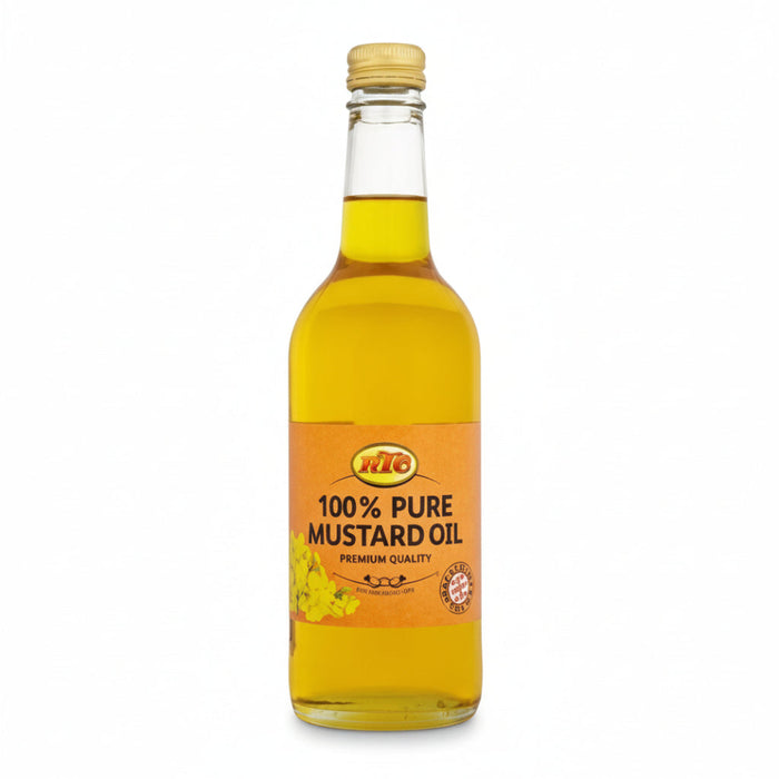 KTC 100 percent pure mustard oil 250ml natural cooking hair and skin care oil for traditional wellness use
