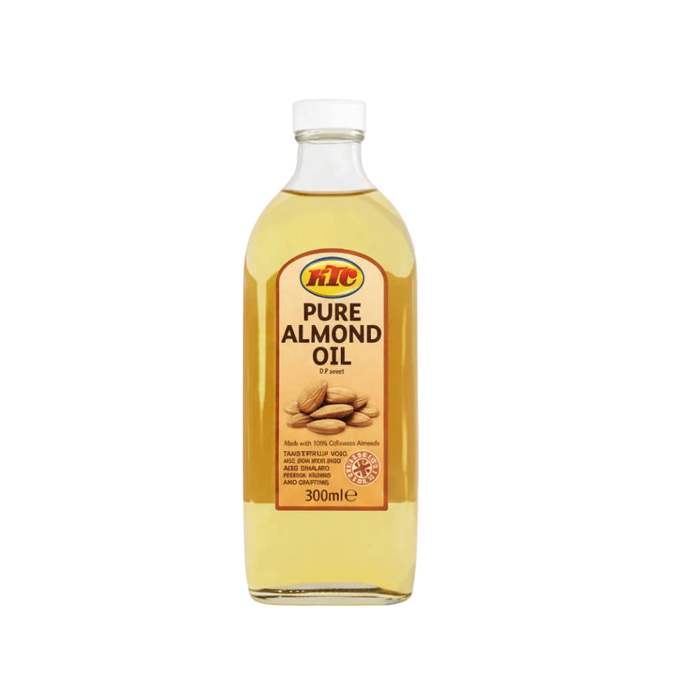 KTC pure almond oil 300ml natural hair and skin nourishing oil for soft smooth and healthy glowing skin and hair