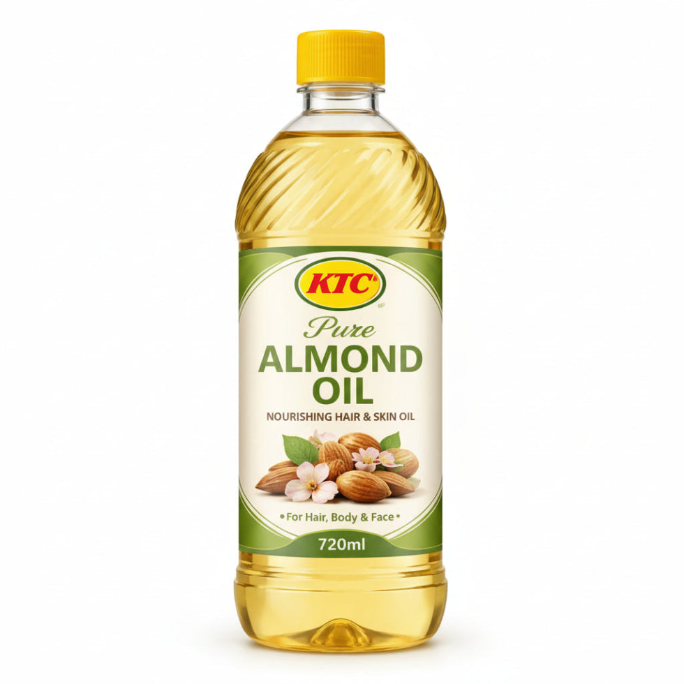KTC pure almond oil 720ml natural hair and skin nourishing oil for soft smooth and healthy glowing skin and hair
