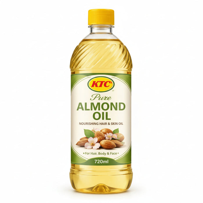 KTC pure almond oil 720ml natural hair and skin nourishing oil for soft smooth and healthy glowing skin and hair
