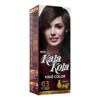 Kala Kola hair color 41 medium brown for grey coverage and smooth shiny natural hair