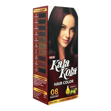 Kala Kola hair color burgundy for grey coverage and smooth shiny healthy hair