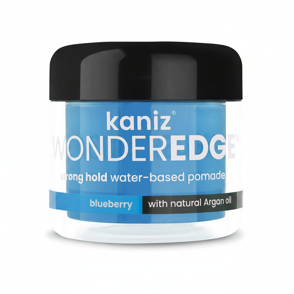 kaniz wonder edge blueberry strong hold hair pomade 120ml edge control shine styling wax