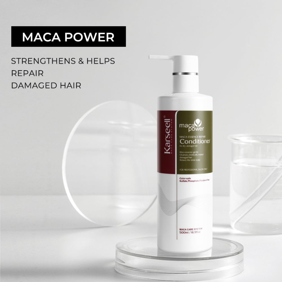 Karseell maca essence repair conditioner 500ml for smooth glossy dry damaged hair