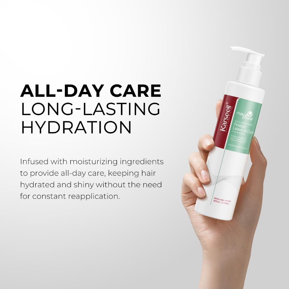 Karseell Protein Leave-In Cream 200ml for dry and damaged hair repair and strength