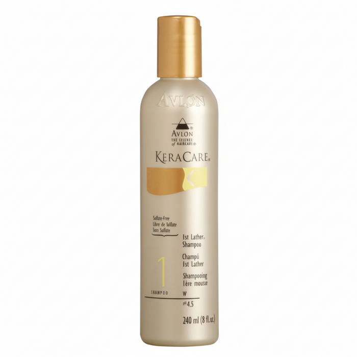 KeraCare 1st Lather Shampoo 240ml- Deep Cleansing Pre-Shampoo for All Hair Types