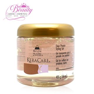 KeraCare Clear Protein Styling Gel 455g | Non-Flaky Hold for All Hair Types