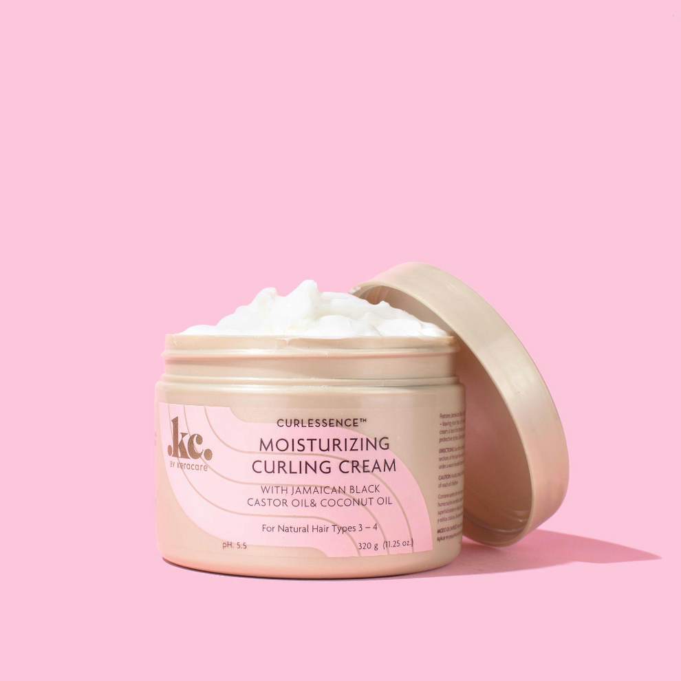 keracare curlessence moisturizing curling cream defines soft curls with moisture and frizz control