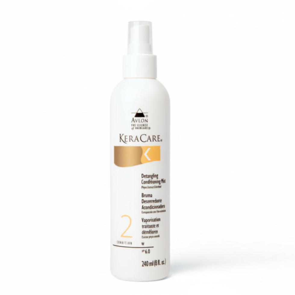 keracare detangling conditioning mist spray smooth hair shine heat protection lightweight formula