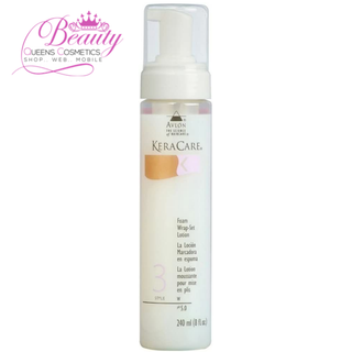 KeraCare Foam Wrap-Set Lotion 240ml | Long-Lasting, Soft-Hold Curls & Heat Protection