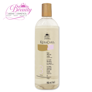 KeraCare Foam Wrap-Set Lotion 950ml- Long-Lasting Hold, Shine & Heat Protection