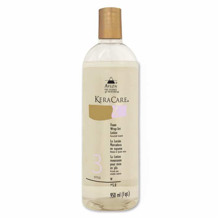 KeraCare Foam Wrap-Set Lotion 950ml | Long-Lasting Hold Shine & Protection