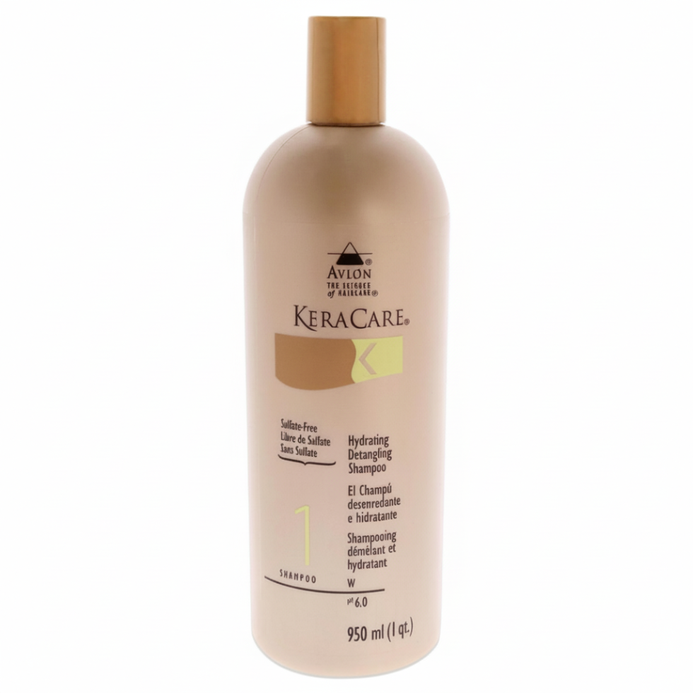 keracare hydrating detangling shampoo moisturizes hair reduces tangles and improves softness for easy combing