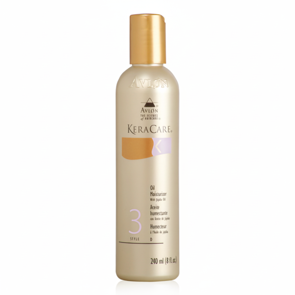 keracare oil moisturizer with jojoba oil provides lightweight daily hydration for soft shiny hair