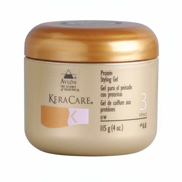 KeraCare Protein Styling Gel 115g | Non-Flaky Hold & High Shine Hair
