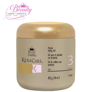 KeraCare Protein Styling Gel 455g | Strong Hold, Frizz-Free, Shiny Hair