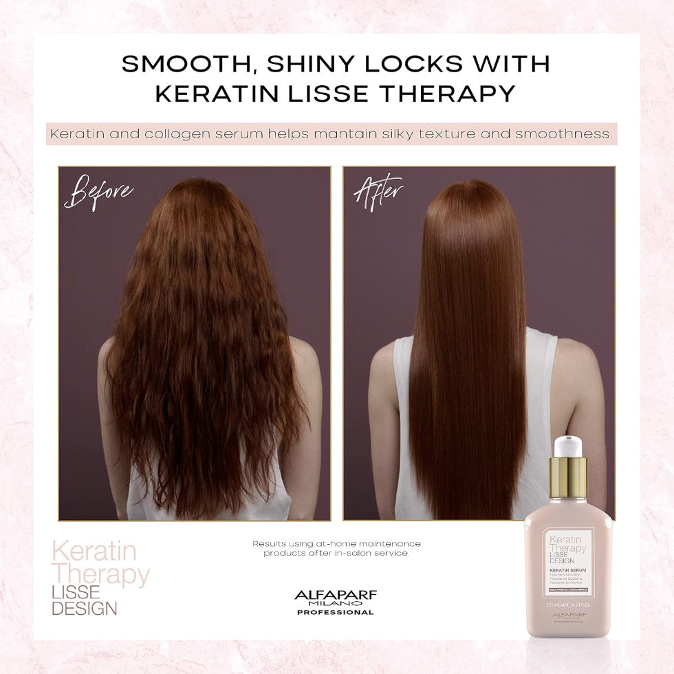 Keratin Therapy Hair Serum 125ml heat protection frizz control damaged hair treatment