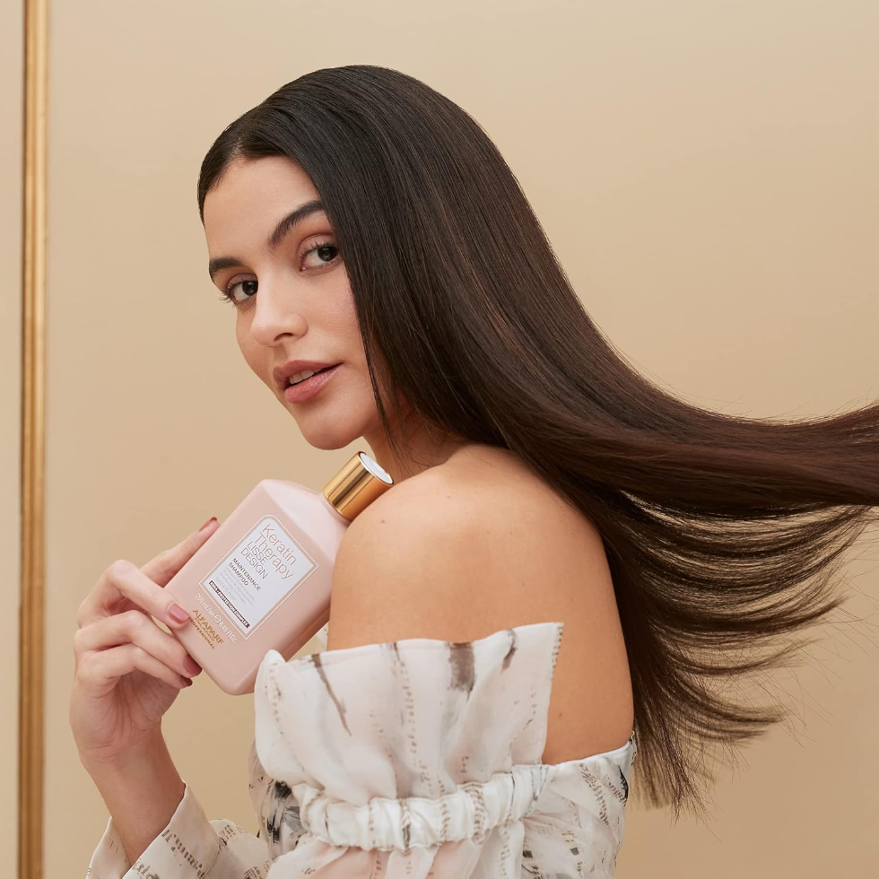 Keratin Therapy Maintenance Shampoo 250ml smoothing hydrating shampoo for soft straight hair.