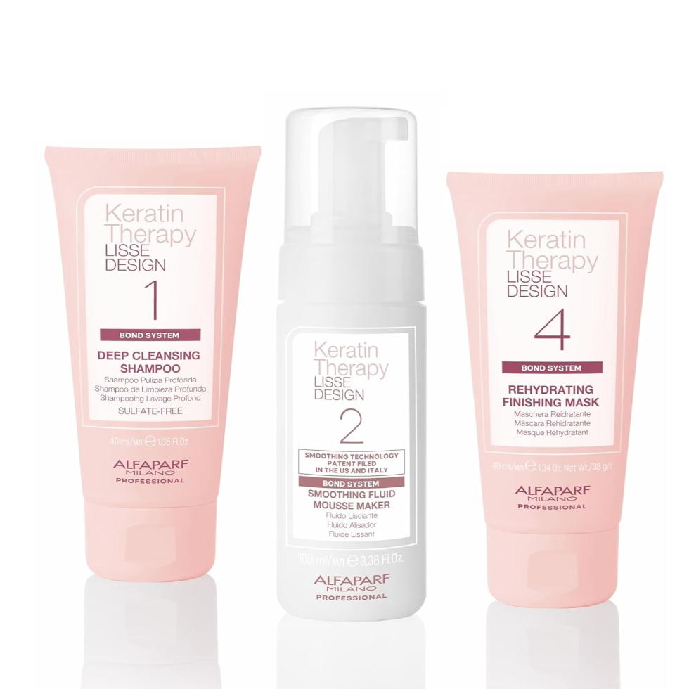 Keratin Therapy Smoothing Treatment Kit for straightening frizz control smooth hair