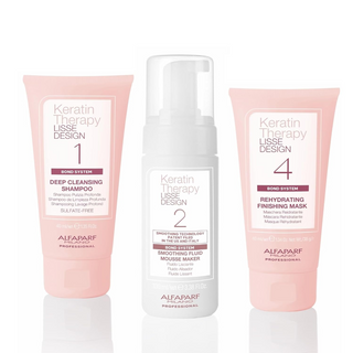 Keratin Therapy Smoothing Treatment Kit for straightening frizz control smooth hair