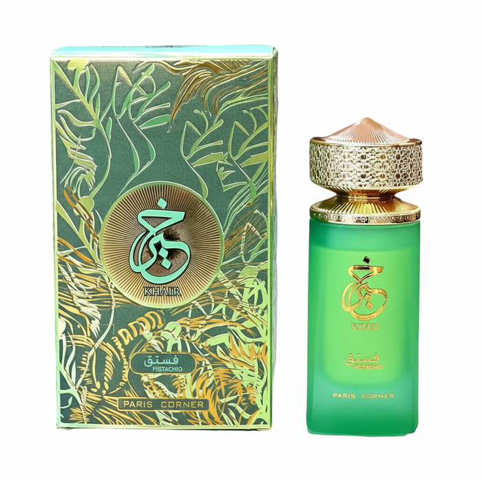 Khair Pistachio EDP by Paris Corner 100ml–  Luxurious Unisex Gourmand Perfume with Pistachio & Vanilla