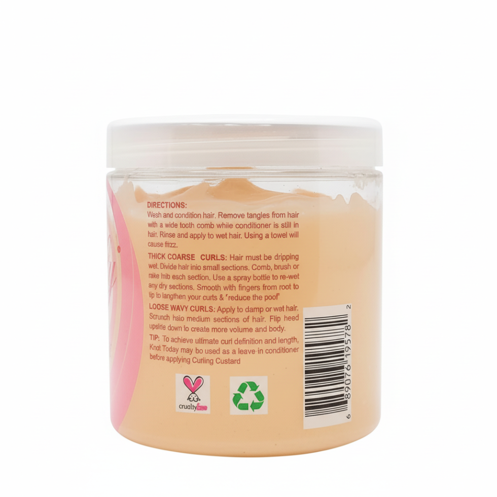 kinky curly curling custard defines curls adds shine controls frizz soft bouncy natural curls