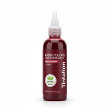 kiss colors tintation t542 red storm semi permanent hair color 148ml bold red ammonia free conditioning hair dye bottle product